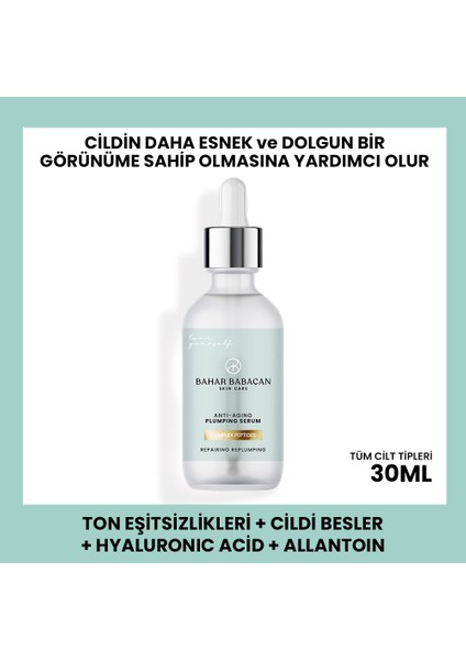 Cilt Tonu Eşitsizlikleri Giderici Nemlendirici Etkili Cilt Dolgunlaştırıcı Serum 30ml