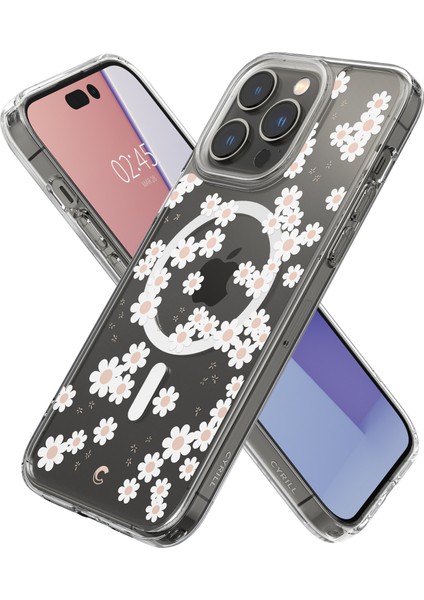 Ciel by CYRILL iPhone 14 Pro Max Kılıf Cecile Mag MagSafe özellikli White Daisy - ACS04873