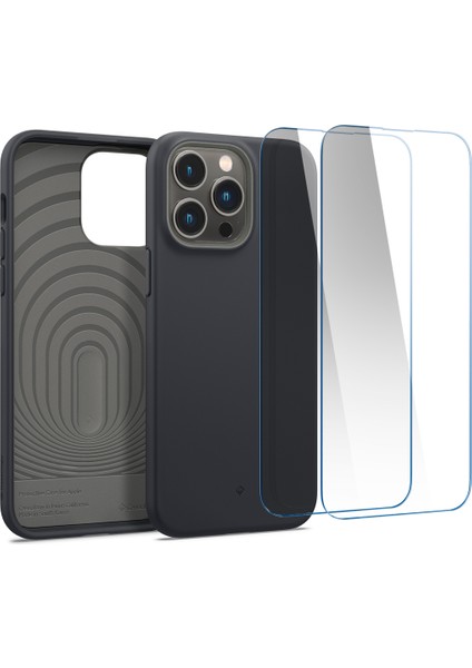 Caseology iPhone 14 Pro Kılıf Nano Pop 360 + Cam Ekran Koruyucu (2 Adet) Black Sesame - ACS05009
