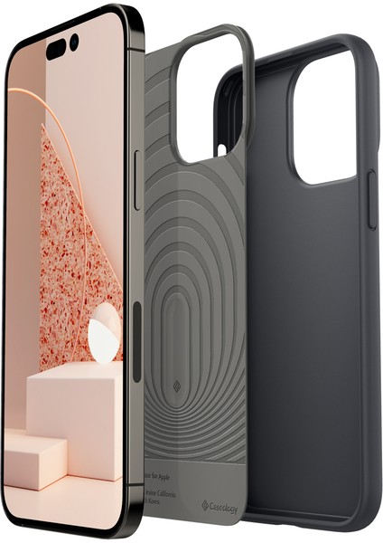 Caseology iPhone 14 Pro Kılıf Nano Pop 360 + Cam Ekran Koruyucu (2 Adet) Black Sesame - ACS05009