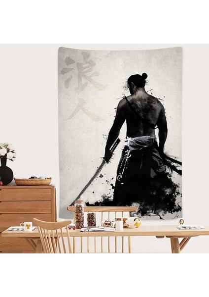 Japon Samuray Ronin Kılıç Santrali Mürekkep Goblen Modern Duvar Resimleri Baskı Oturma Odası Yüksek Goblen Ev Dekorasyon | Dekoratif Gobiyeller (Yurt Dışından) fırsatları