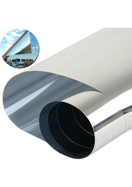 (50 * 500 Cm) Cam Kendinden Yapışkanlı Film Yansıtıcı Ayna Pencereler Uv Güneş Koruma Spy Folyo (Yurt Dışından)