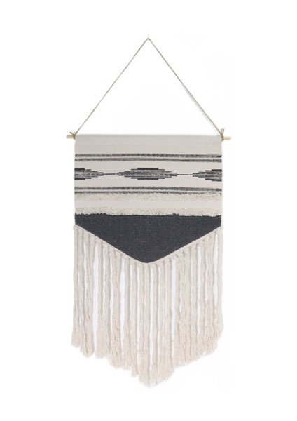 Boho Asılı Goblen Vintage Kumaş Makrome Dekorasyon Watt Saat Ölçer Kutusu Kapak Otel Asılı Battaniye Ev Ofis Duvar Dekor | Dekoratif Gobiyeller (Gri) (Yurt Dışından)
