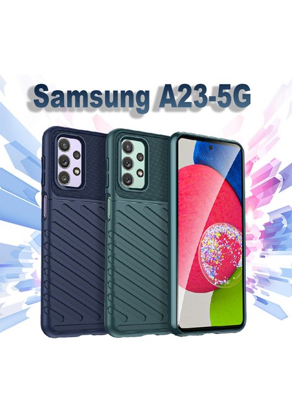 Lanze Direct Samsung A23 5G Telefon Kılıfı Silikon Yumuşak Kılıf + Ekran Koruma Filmi - Siyah (Yurt Dışından)