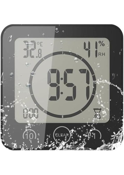 Saat - Sarkık Fornorm Banyo Saat LCD Dokunlu Duşlu Numeac Kesici Saat Ecotetanche HUMIDIT1113 (Yurt Dışından)