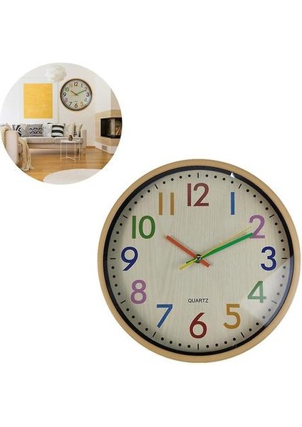 12 Inç Sessiz Çocuk Duvar Saati - Ahşap (Yurt Dışından) fiyatları