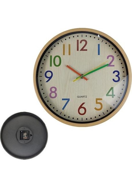 12 Inç Sessiz Çocuk Duvar Saati - Ahşap (Yurt Dışından) fırsatları