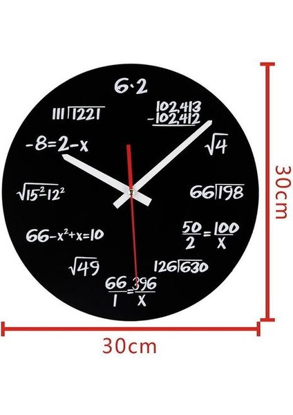Akrilik Saat Matematik Formülü Duvar Saati (Yurt Dışından)