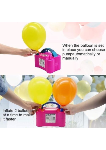 Çift Nozul Elektrikli Balon Üfleyici Şişirme Pompası (Yurt Dışından)