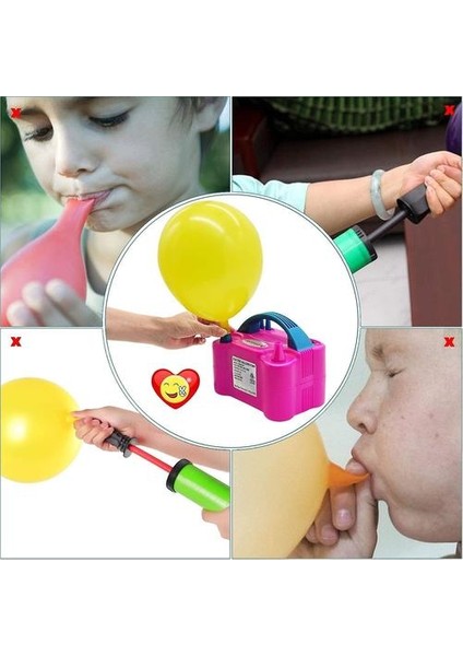 Çift Nozul Elektrikli Balon Üfleyici Şişirme Pompası (Yurt Dışından)
