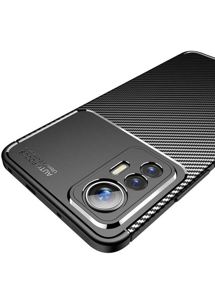 Xiaomi Mi 12 Lite Kılıf Negro Karbon Kamera Korumalı Silikon Lüx Lacivert