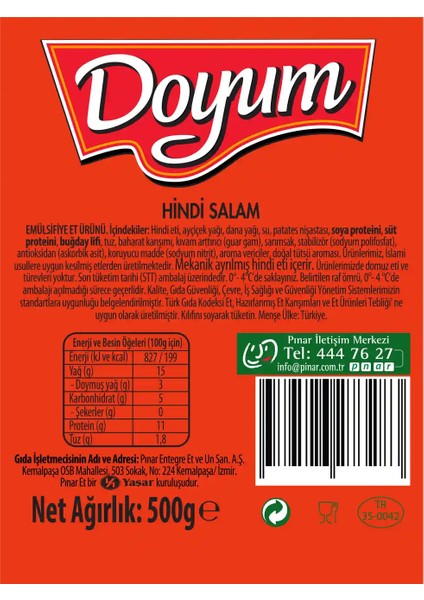 Doyum Salam 500 gr fiyatları