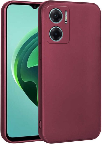 Xiaomi Redmi Note 11E Kılıf Renkli Lüx Korumalı Premier Mat Silikon+Nano Mürdüm
