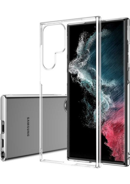 Samsung Galaxy S22 Ultra Kılıf Sert Pc Kapak Şeffaf Kristal