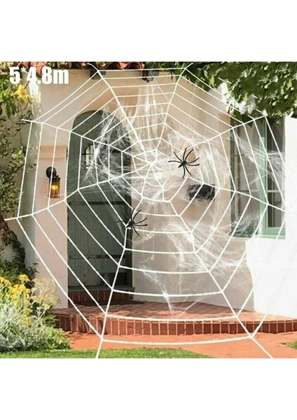 ((Beyaz) 7 * 5.5 M) Dev Örümcek Web Spiderwed Duvar Pencere Dekor Cadılar Bayramı Perili Ev Parti Sahne (Yurt Dışından)