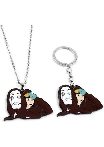 2pcs La Casa De Papel Alaşım Anahtarlık Kolye Anahtarlama Kolye Oyuncak Hediyesi (Yurt Dışından)