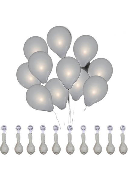 36 Adet LED Işık Up Balonlar, 12 Inç LED Balon Işıkları, Doğum Günü Partileri Için Ideal, Düğün Süslemeleri (Beyaz) (Yurt Dışından)
