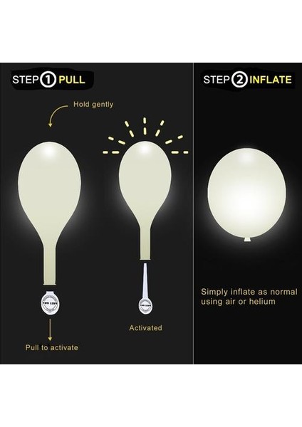 36 Adet LED Işık Up Balonlar, 12 Inç LED Balon Işıkları, Doğum Günü Partileri Için Ideal, Düğün Süslemeleri (Beyaz) (Yurt Dışından)