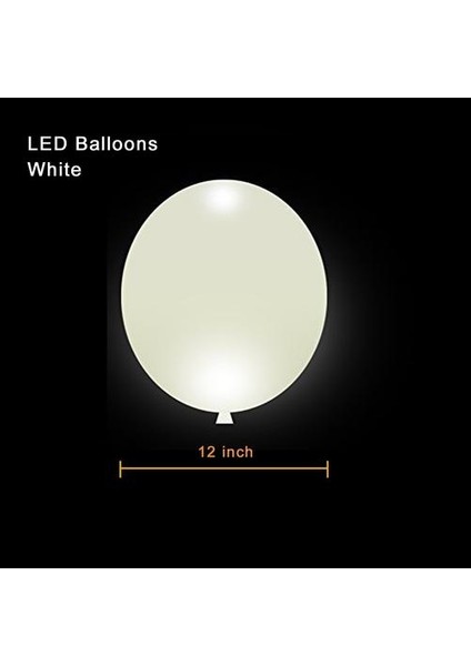 36 Adet LED Işık Up Balonlar, 12 Inç LED Balon Işıkları, Doğum Günü Partileri Için Ideal, Düğün Süslemeleri (Beyaz) (Yurt Dışından)