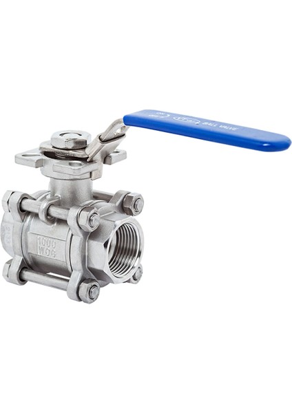 Tepe Flanşlı 3 Parçalı Paslanmaz Dişli Küresel Vana 11/2" fiyatları