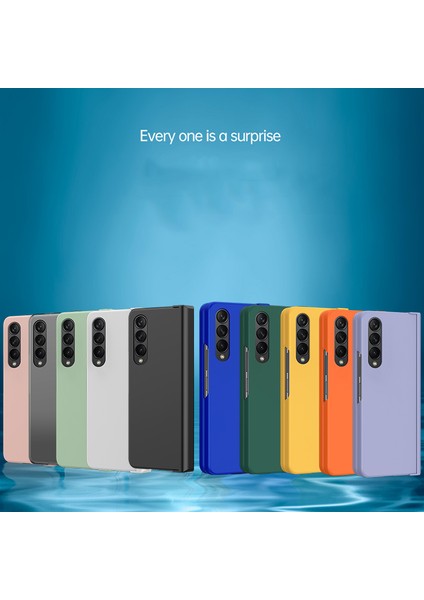 For Samsung Galaxy Z Fold 4 Menteşe Cilt Hissi Her Şey Dahil Cep Telefonu Kılıfları (Yurt Dışından)