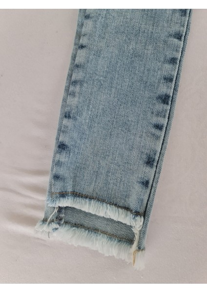 Kız Çocuk Püskül Bel Jean -Kot Pantolon