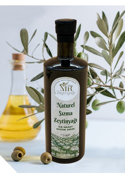 İlk Hasat Soğuk Sıkım Naturel Sızma Zeytinyağı Şişe 750 ml