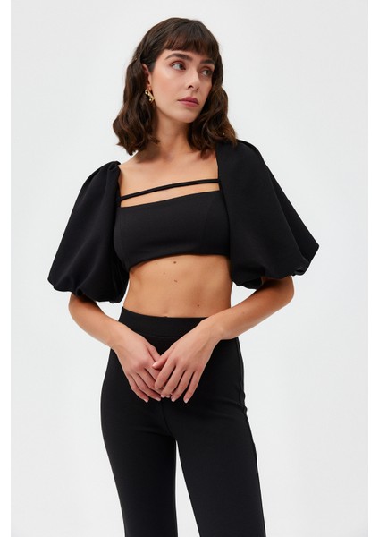 Balon Kol Tasarım Bluz Likralı Pantolon Alt-Üst Takım fiyatları