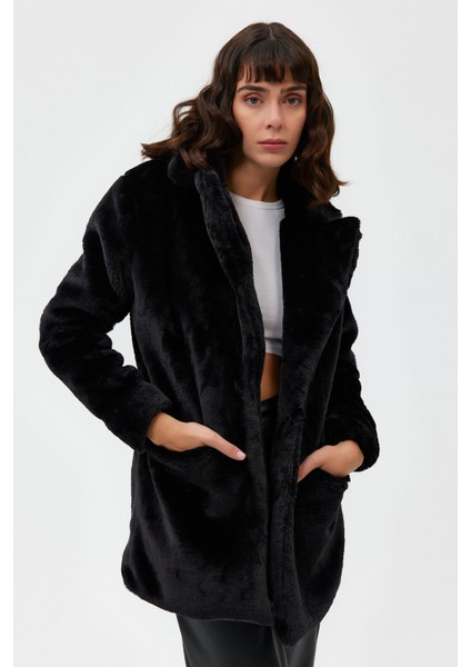 AÇELYAOKCU Premium Suni Kürk Peluş Mont