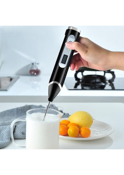 Elektrikli Kek Mikser El Blender Yumurta Çırpıcı Milk Frother USB Şarj Çırpma ile Kurşun Geçirmez Kahve Latte Cappuccino | Sütlüler (Yurt Dışından)