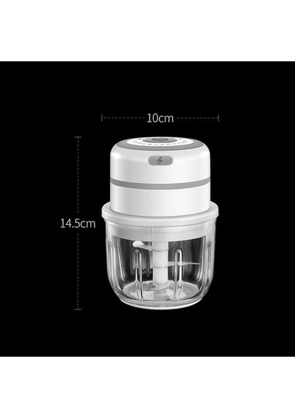 Elektrikli Mini Sarımsak Kıyıcı Gıda Dilimleme Taşınabilir Öğütücü Blender Işlemci 300ML USB Şarj Edilebilir (Beyaz) (Yurt Dışından) modelleri