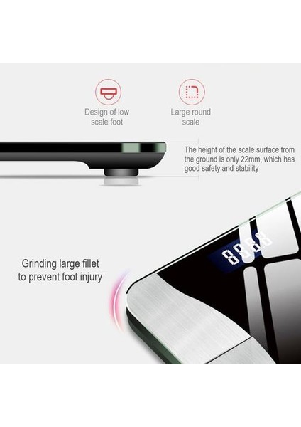 Bluetooth Bfr Ölçekler Akıllı Dijital Ölçekli Vücut Kompozisyon Banyo Yağ Ölçeği Bmı Bfr Muscle Kemik Kütle Analiz Cihazı | Banyo Terazi (Siyah) (Yurt Dışından) fırsatları