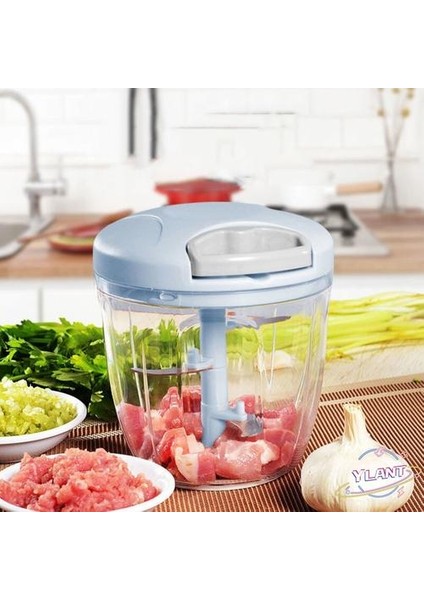 Döndür Sebze Kesici Kıyıcı Dilimleyici Meyve Sarımsak Basın Masif Peynir Kırıcı Pişirme Aksesuarları Mutfak Gadgets Aracı | (Mavi, 900ML) (Yurt Dışından) modelleri