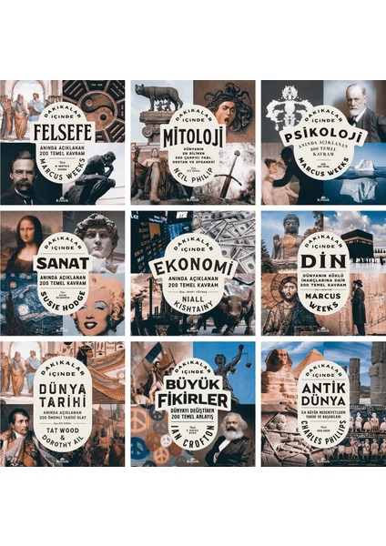 Dakikalar Içinde Serisi 9 Kitap Antik Dünya - Mitoloji - Dünya Tarihi -Psikoloji- Sanat- Büyük Fikirler - Felsefe -Ekonomi - Din Yayınları