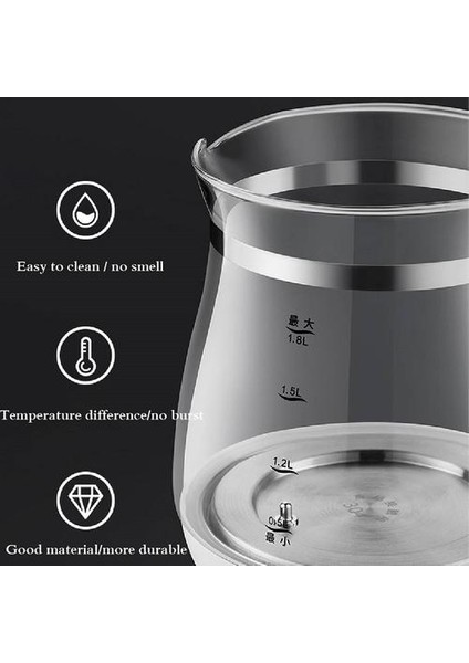 220 V Sağlık Pot Evi Çok Fonksiyonlu Cam Elektrikli Su Isıtıcısı Çiçek Çaydanlık Çay Potu 1.8l | Elektrikli Su Isıtıcılar (Yurt Dışından)