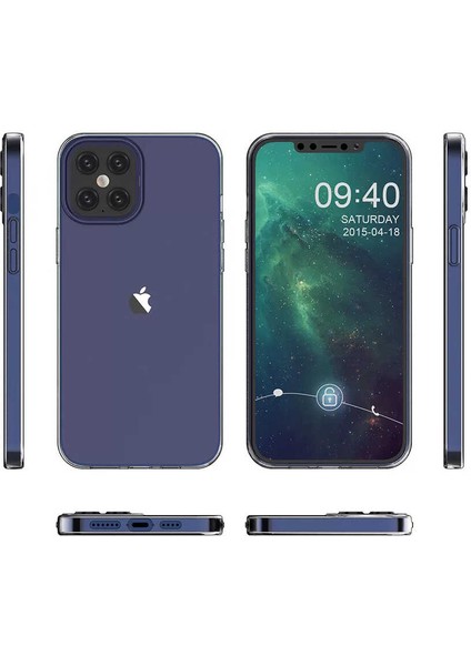 Apple iPhone 12 Pro Max Kılıf Ultra Ince Süper Silikon Şeffaf Kılıf