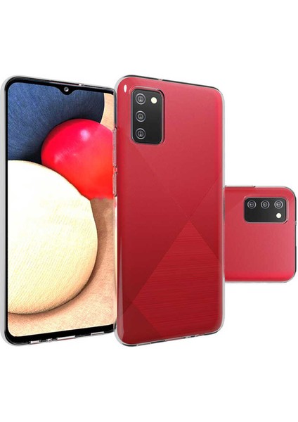 Galaxy A02S Kılıf Ultra Ince Süper Silikon Şeffaf Kılıf