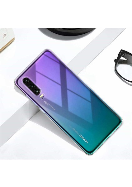 Huawei P30 Kılıf Ultra Ince Süper Silikon Şeffaf Kılıf