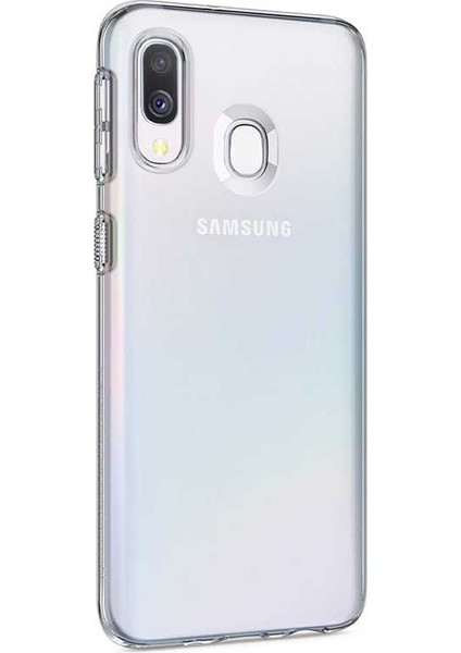 Galaxy A40 Kılıf Ultra Ince Süper Silikon Şeffaf Kılıf