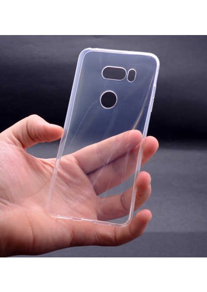 Lg V30 Kılıf Ultra Ince Süper Silikon Şeffaf Kılıf