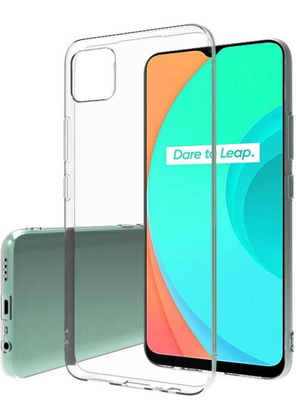Realme C11 Kılıf Ultra Ince Süper Silikon Şeffaf Kılıf