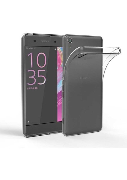 Aqua Aksesuar Sony Xperia x Kılıf Ultra Ince Süper Silikon Şeffaf Kılıf