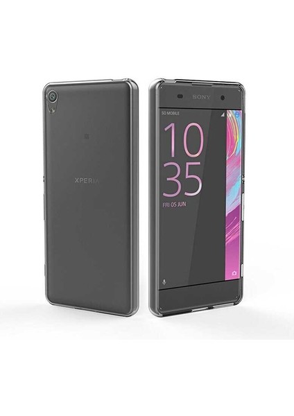 Aqua Aksesuar Sony Xperia x Kılıf Ultra Ince Süper Silikon Şeffaf Kılıf