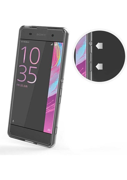 Aqua Aksesuar Sony Xperia x Kılıf Ultra Ince Süper Silikon Şeffaf Kılıf