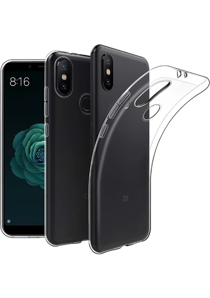 Aqua Aksesuar Xiaomi Redmi Note 6 Pro Kılıf Ultra Ince Süper Silikon Şeffaf Kılıf