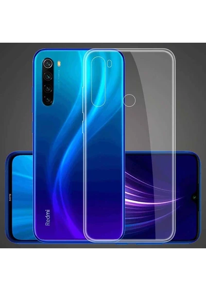 Aqua Aksesuar Xiaomi Redmi Note 8 Kılıf Ultra Ince Süper Silikon Şeffaf Kılıf