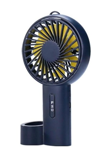 Elde Taşınır Masaüstü Fan, USB Şarj Edilebilir Mini Fan (Mavi) (Yurt Dışından)