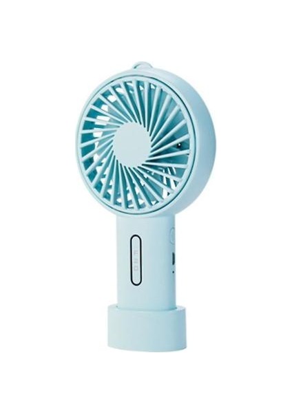 Elde Taşınır Masaüstü Fan, USB Şarj Edilebilir Mini Fan (Mavi) (Yurt Dışından)