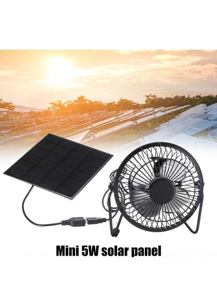 5 W 4 Inç Mini Güneş Paneli Powered Ventilatör Fan Taşınabilir Sera Güneş Egzoz Fanı Ofis Açık Köpek Tavuk Evi | Hayranları (Yurt Dışından)