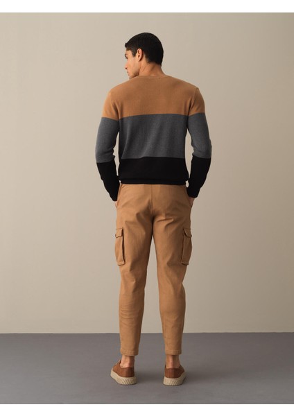 Erkek Siyah Regular Fit Çizgili Kazak indirimleri